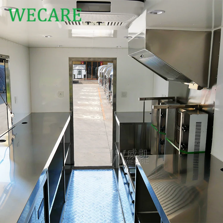 Wecare mobile kitchen pizza foodtruck bar beer food truck catering food concession trailers fully equipped