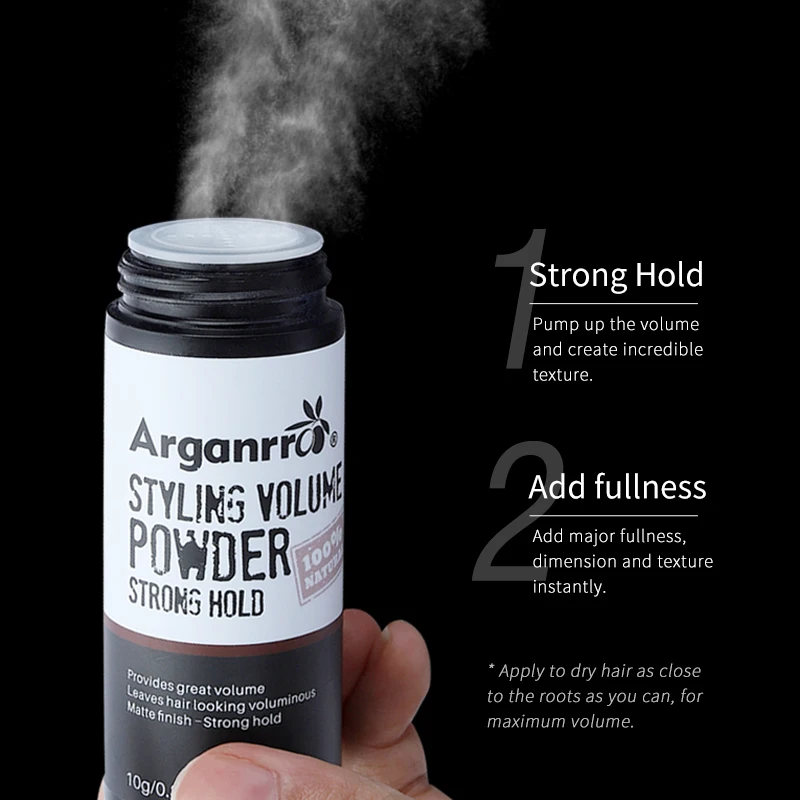 ARGANRRO BRANDED hair fluffy powder volumizing oil control matte type and provides great volume & texture