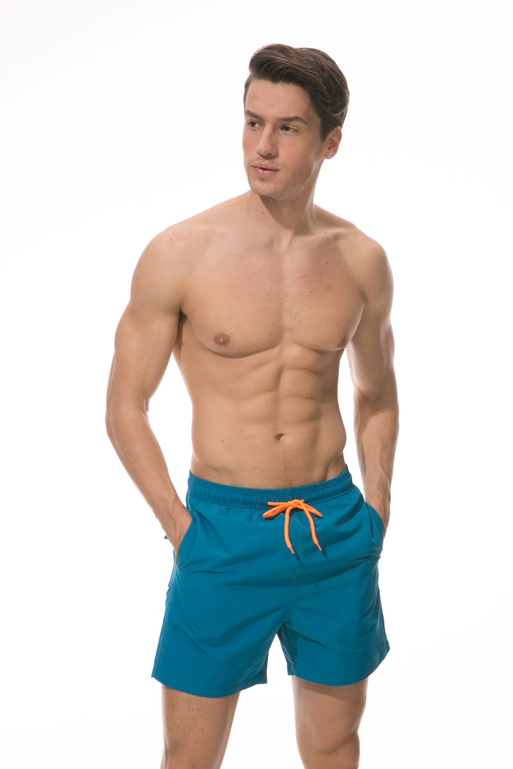 direct factory men beach swim shorts men plain swim trunks men swimwear shorts beach with 100% nylon quickly dry fabric