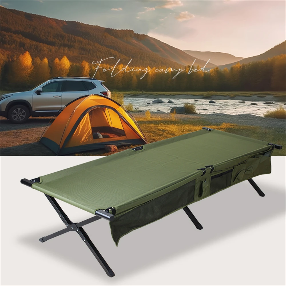Camp Hiking Metal Adjustable Aluminum Arroy Canvas Bed Stretcher Foldable Folding Camping Cot Bed