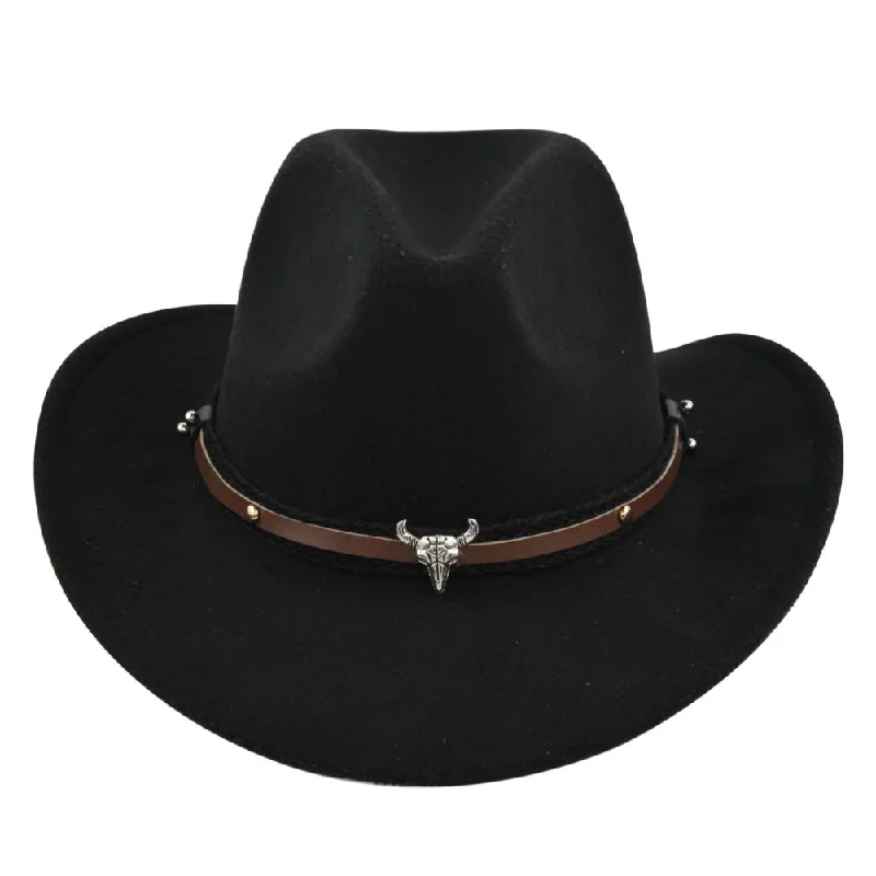 Wholesale New Style Texas Black Cow Boy Cowboy Hats For Men Adults