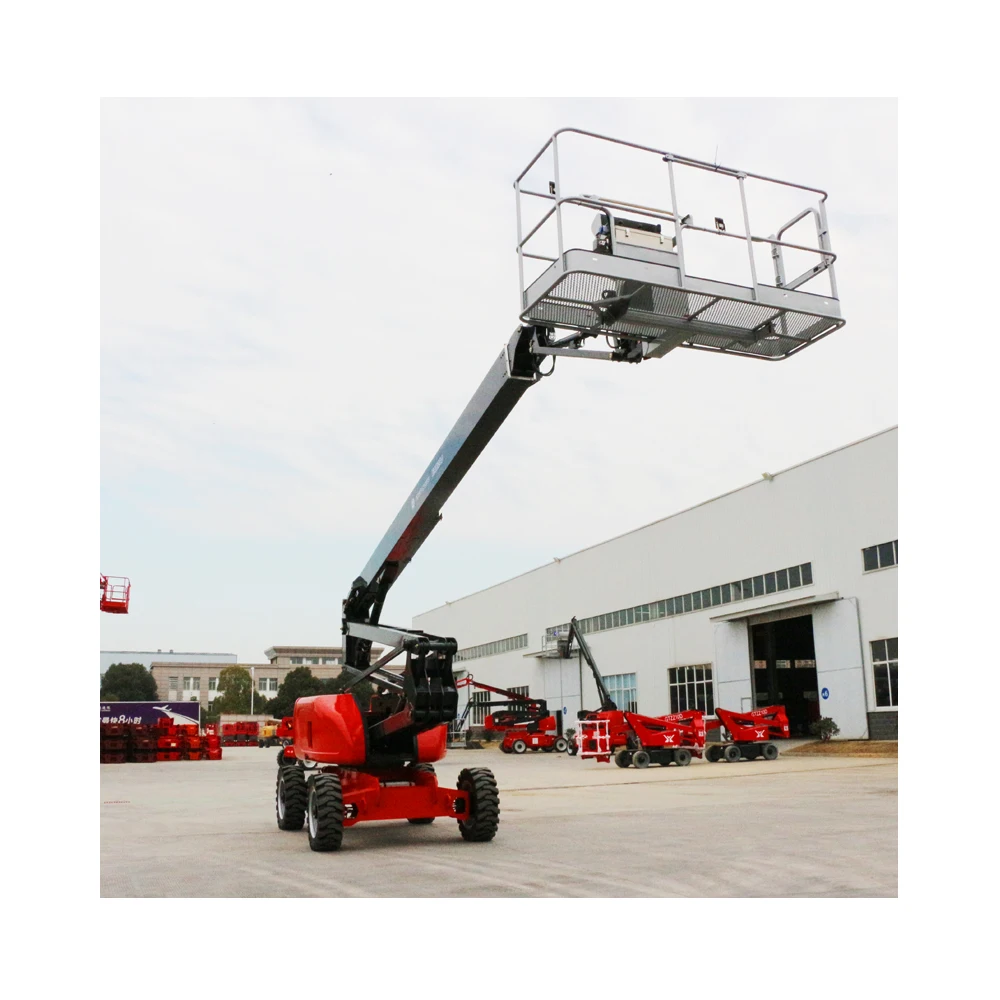 10m 12m Battery Powered Small Battery Power Light Hydraulic Man Articulating Telescopic Boom Lift for Repairing