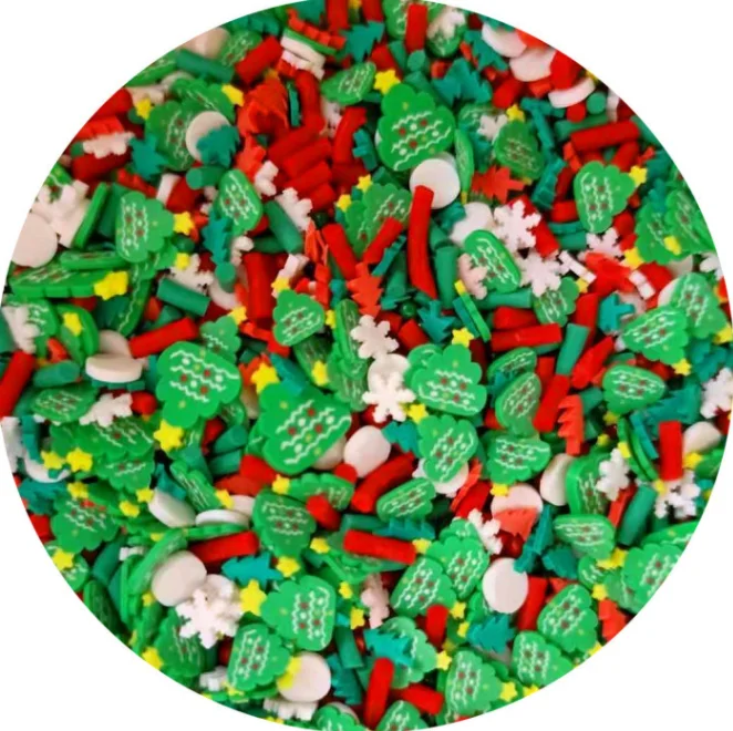 Polymer Clay Slices Christmas Themed Clay Sprinkles for Slime DIY Accessories Jewelry Making Toys