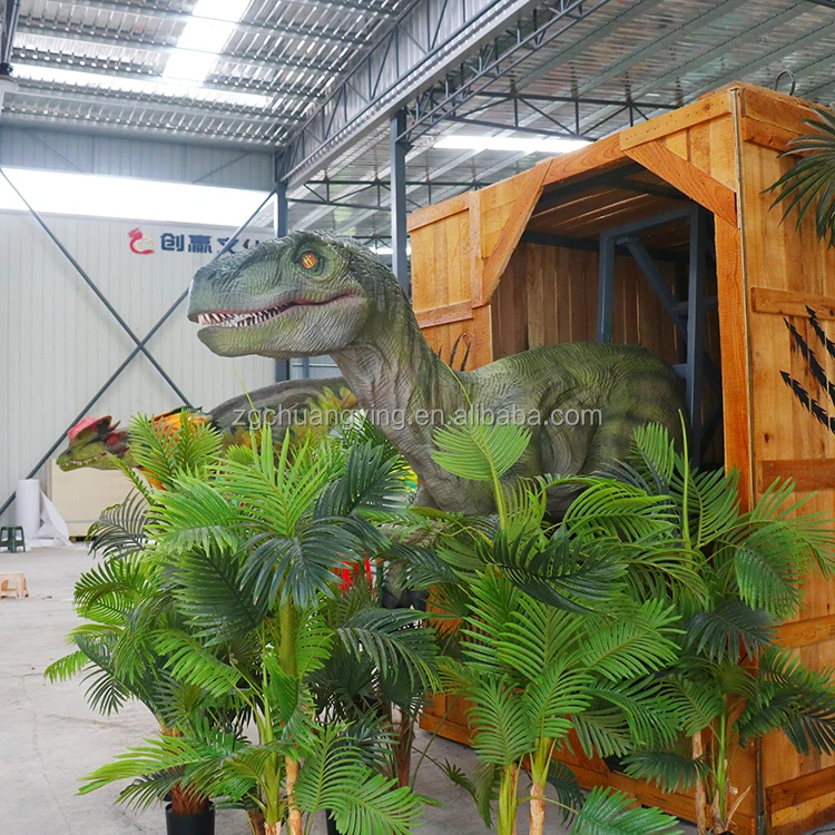 Jurassic Period Dino Park High-end Life-sized Lifelike Animatronic Dinosaur Velociraptor for Sale