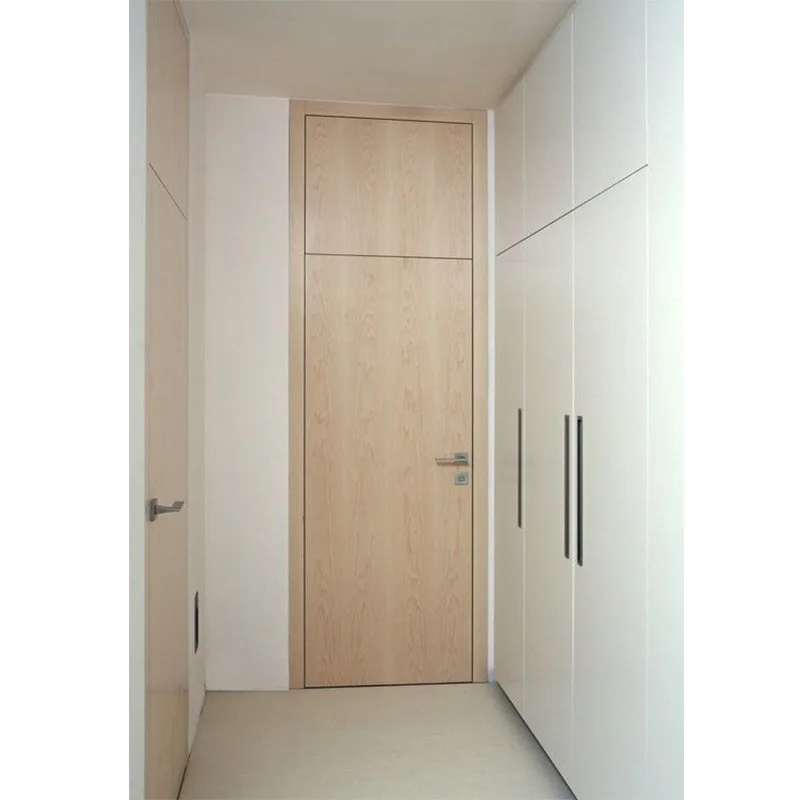 MDF Laminated Wood Internal Hidden Door Sound Proof Modern Design for Bedroom with Paneling