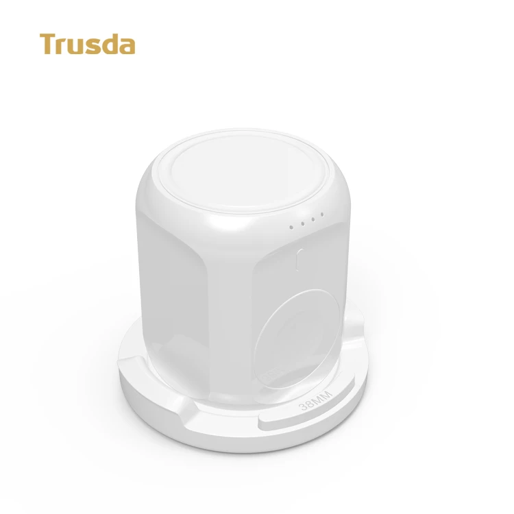 TRUSDA WP12 M Fi certified iphoe watch charger wireless power bank 3000mah build in 10w ouput charging