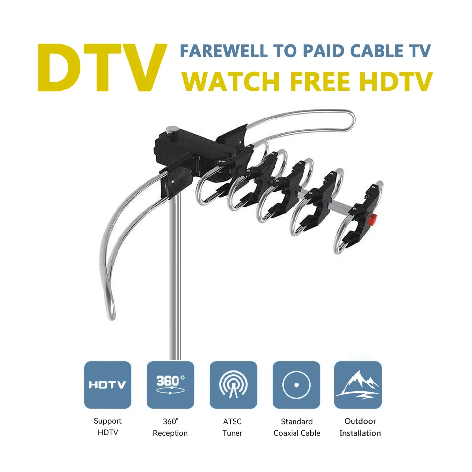 Wholesale Antenna Ground Digital Receiver Outdoor TV Antenna for Receiving HDTV