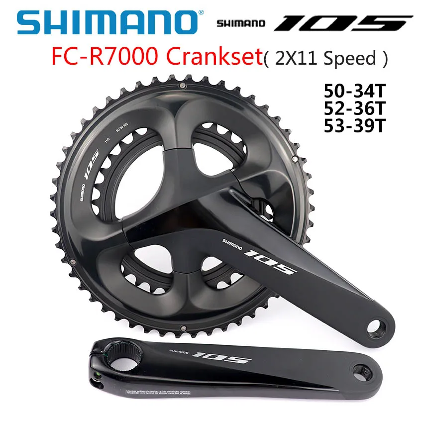 SHIMANO 105 FC R7000 велосипед 2x11 скорость 165 мм 170 172 5 175 HOLLOWTECH кривошипная система 50-34T 52-36T 53-39T Запчасти для колесных звездочек