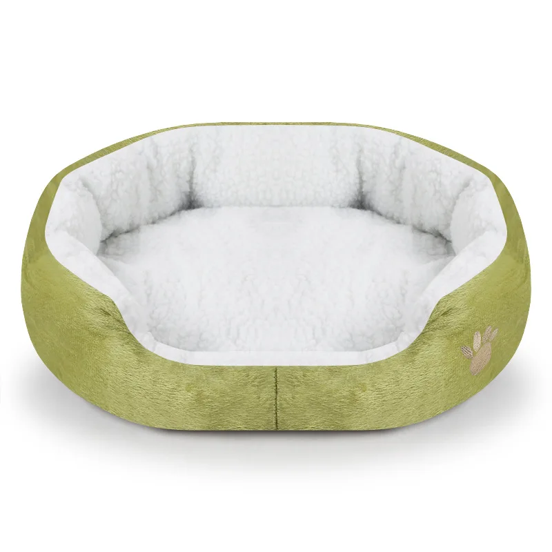 Hot Dog Bed House Soft Dog Lounger Nest Dog Baskets Fall Winter Plush Kennel Pet Bed