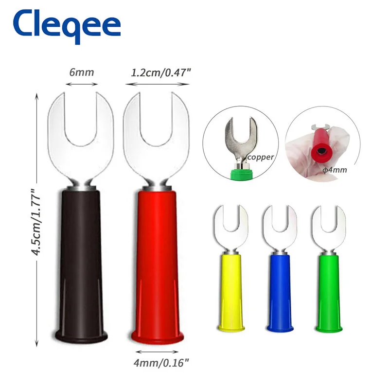 Cleqee P1036A 15PCS Dual 4mm Banana Plug Multimeter Test Leads Kit with Alligator Clip 6mm Spade Plug 1M Wire 1000V 15A