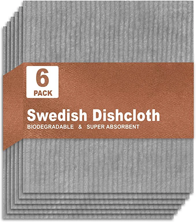 Swedish Wholesale Swedish Dish Cloths 10 Pack Reusable, Cellulose Sponge Cloth Eco Friendly Gifts Absorbent Hand Towel for Dish