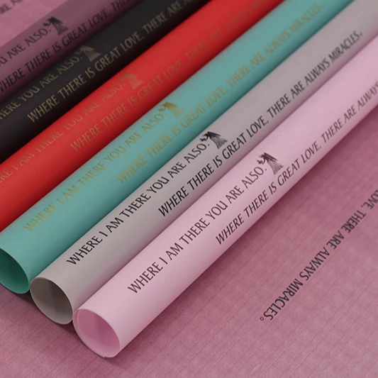 
 New design Golden edge double-sided Flower Tissue Wrapping Packaging florist paper Flower wrapping packaging paper  