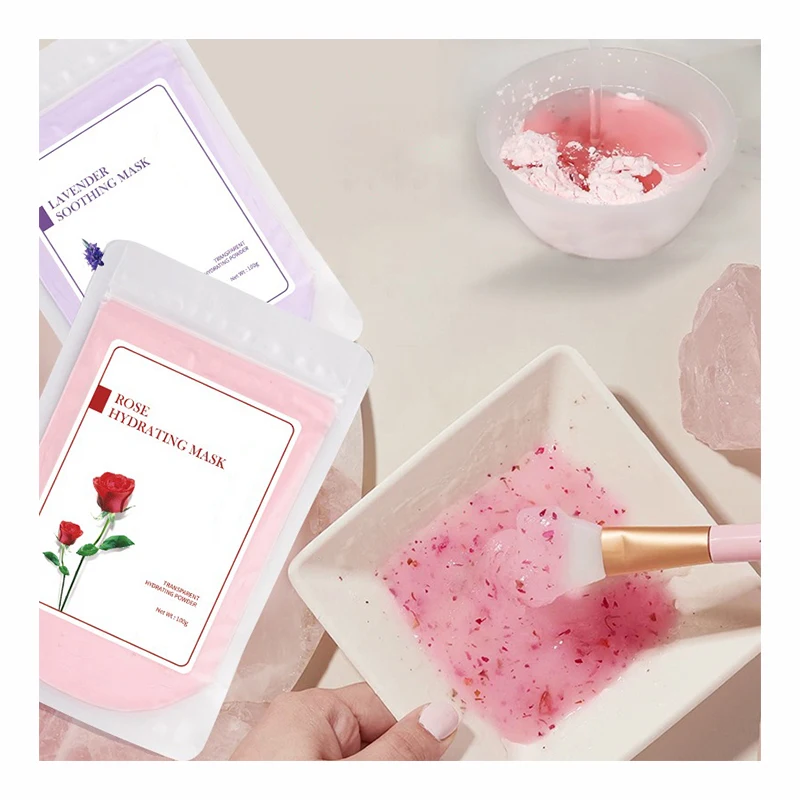 Сделай Сам спа Коллаген Кристалл Роза мягкая гидрожелейная маска порошок отбеливающая натуральная отшелушивающая резиновая маска для лица