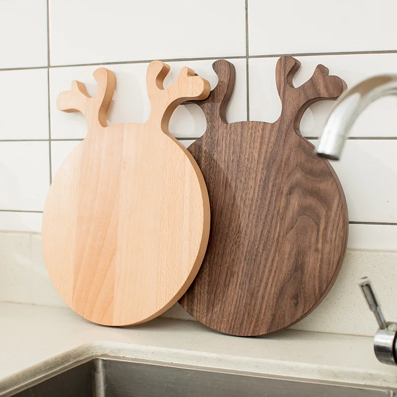 Hot Sale Irregular Shape Black Walnut Wood Cutting Board Chopping Block and Pizza Board for Kitchen Perfect Pizza Tools