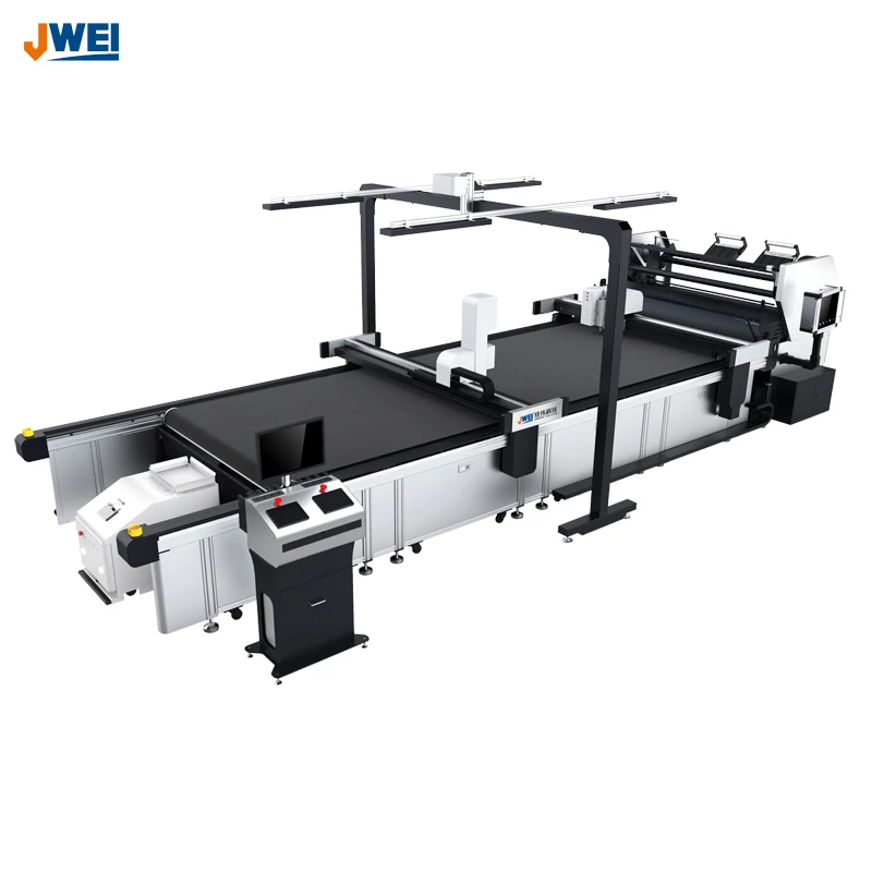 New FHD08-4516-PM  flatbed plotter with round knife is suitable customized suits shirts uniforms