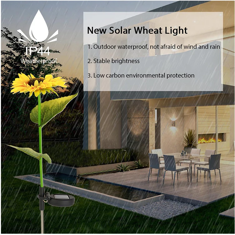 High Quality Waterproof Solar Sunflowers Outdoor Garden Lights for Lawn Yard, Backyard Patio Pathway Decoration