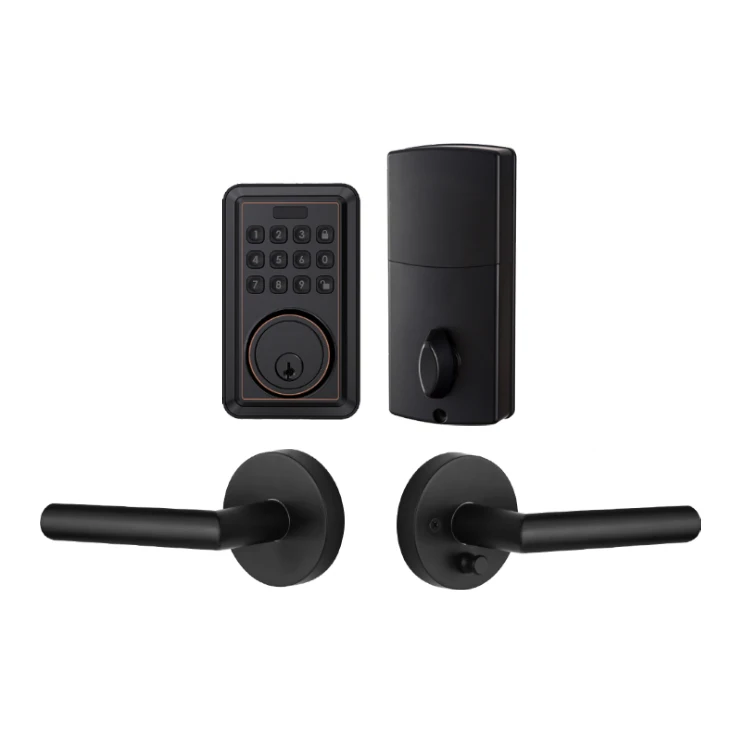 ODM/OEM Manufacturer Fingerprint Deadbolt Door Lock Black Silver cylinder smart deadbolt lock