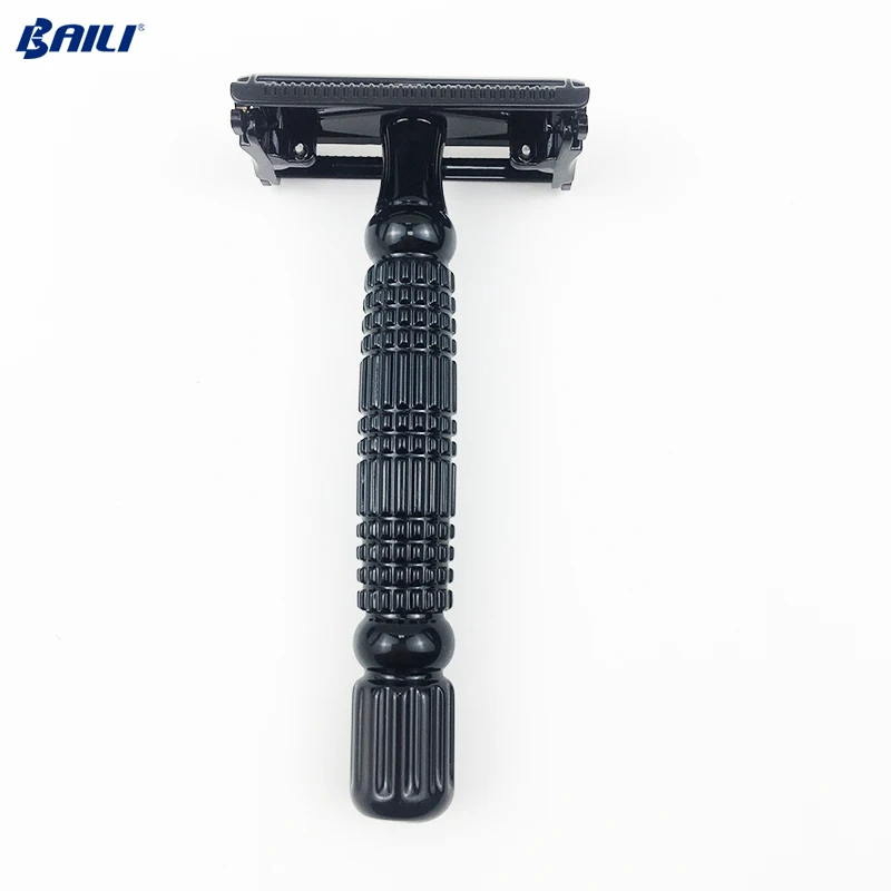 OEM spot high quality pink black brass metal safety double edge razor stainless steel men with package