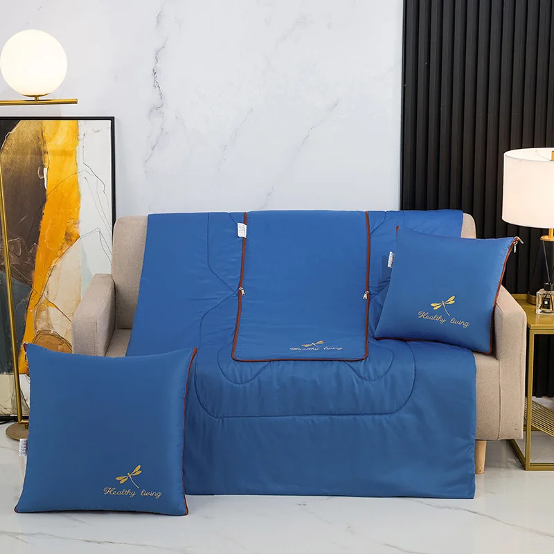 Wholesale Customized Super Soft  Car Pillow Blankets Foldable 2 In 1 Cushion