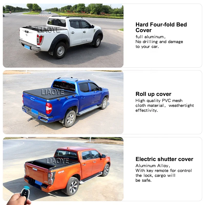 Aluminium Roller Lid Shutter Pickup Truck Top Retractable Roll Up Tonneau Cover l200 for ford f150 5.5ft toyota tundra 2023