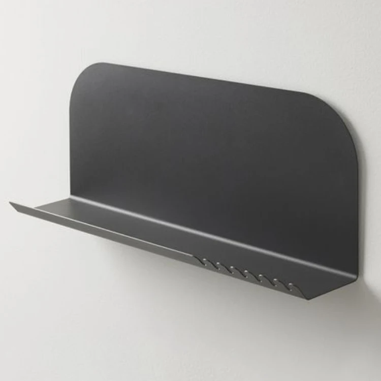 Corner Shelves Wall Mounted Black Metal Shelf For Wall Storage