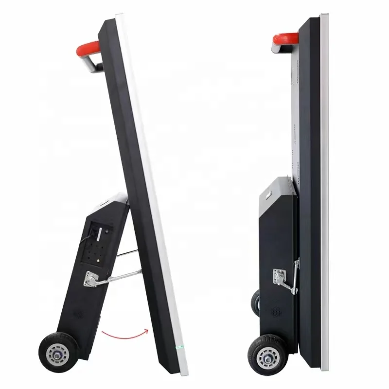 43 Inch Indoor Outdoor Portable Moveable Totem LCD Touch Screen Display Battery Powered Digital Signage for Retail