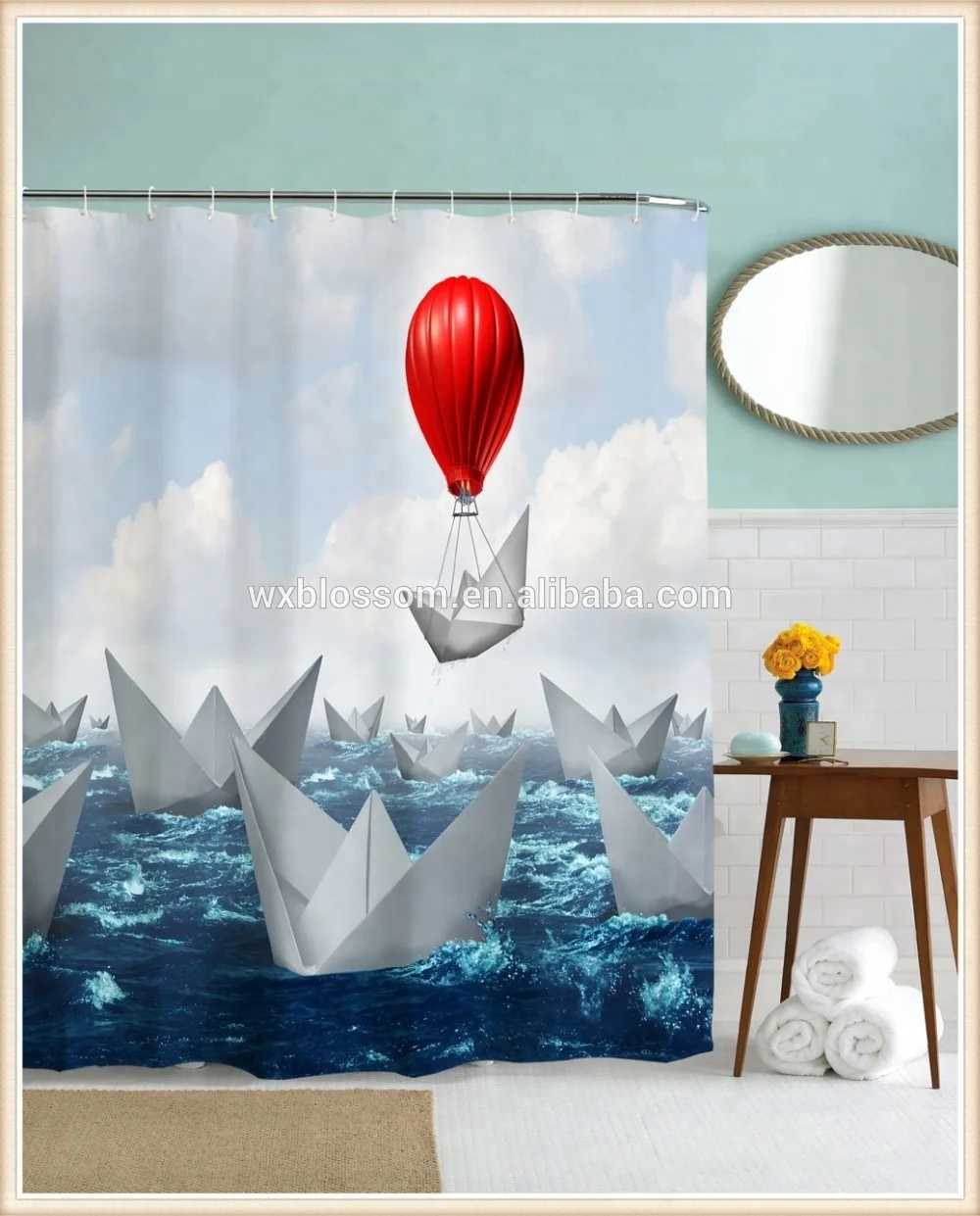 Latest curtain design digital printing high quality 96 inch