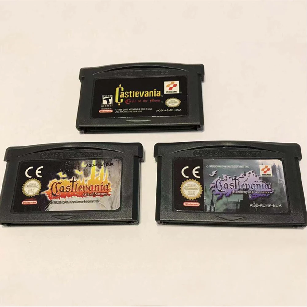 Video Game Castlevania Circle Of The Moon Harmony of Dissonance CASTLEVANIA-ASIA OF SORROW Cartridge for nintendo gba