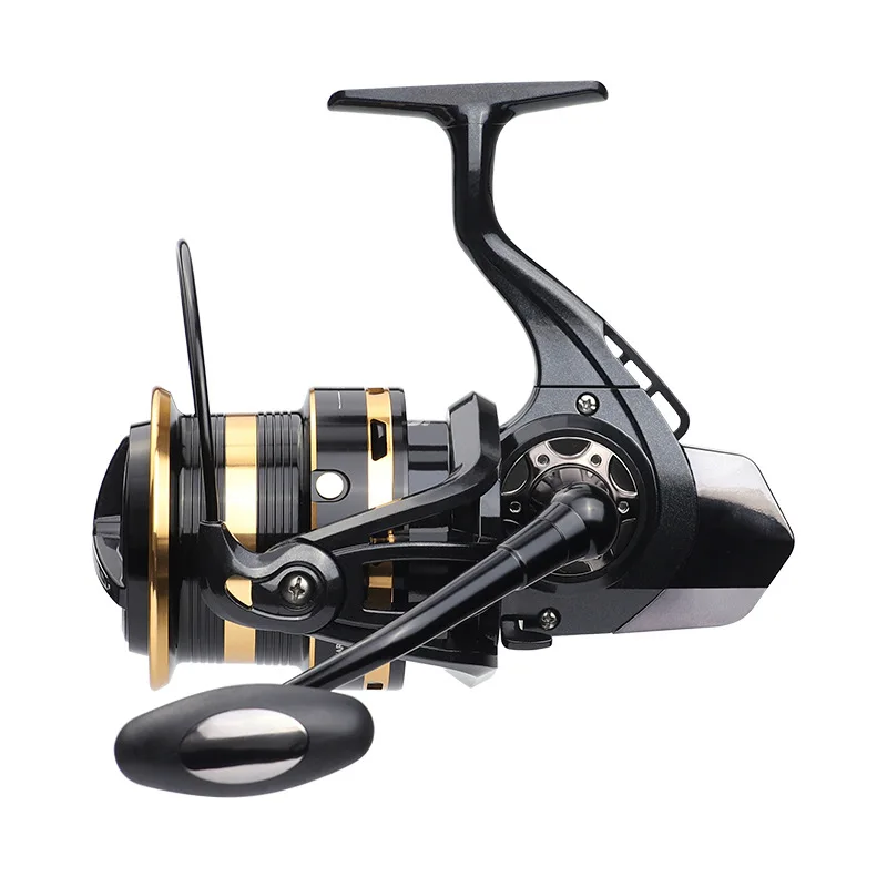 LINNHUE EA12000 Metal Spool Handle No Gap Squid Saltwater Carp Fishing Reels Coil Spinning Reel