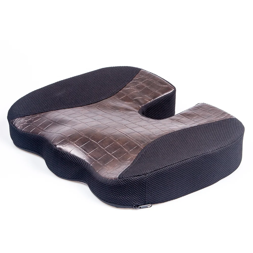 Customized U Shape Memory Foam Seat Cushion coccyx seat pad for Car Seat office chair driver wheel chair with PU Waterproof