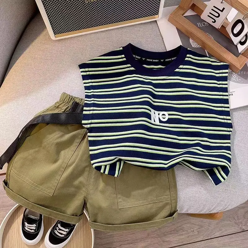 Wholesale Baby Boy Clothes Cute Cartoon Boys Clothing Sets Summer Short Sleeve T-Shirt +Shorts Cotton 2pcs Boys Suits