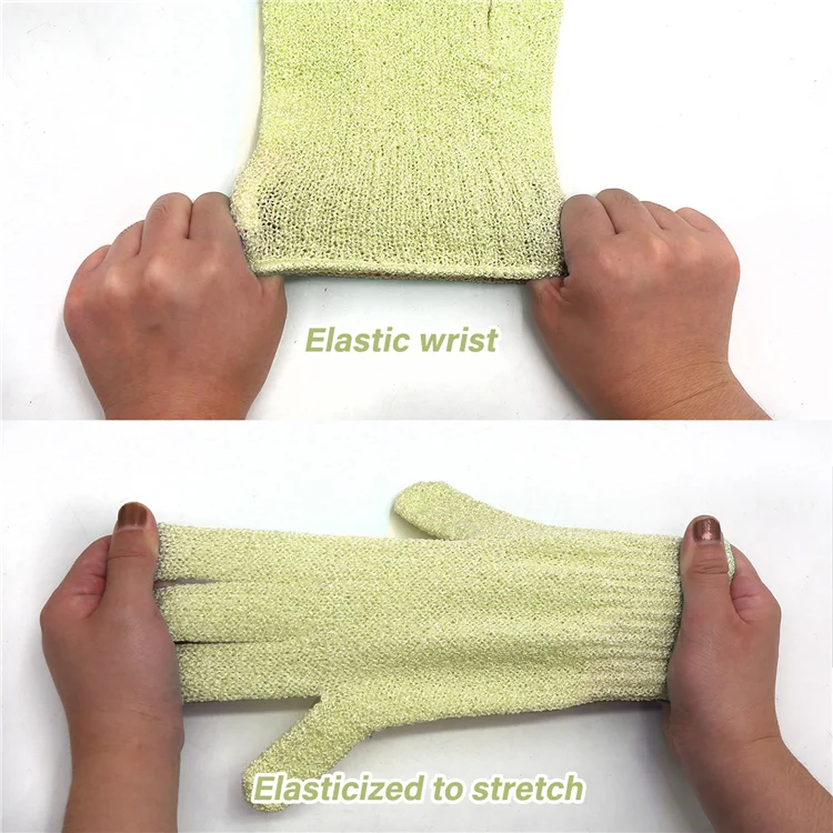 Best&Wecan custom logo wholesale body scrub bath shower hand exfoliating gloves