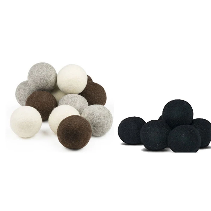 6 pack quick dry new zealand wool felt dryer balls for