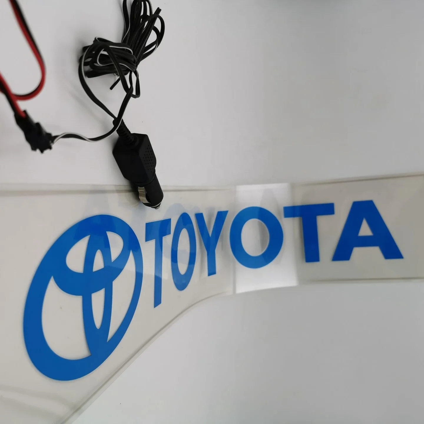 Cool Custom  EL lighting flash Transparent Car Vinyl Sticker Panel Sheet Logo