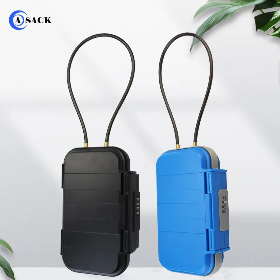 Asack Big Size Portable Storage Safe Box Indoor/Outside Security Key Lock Box Combination Access for Beach Travelling