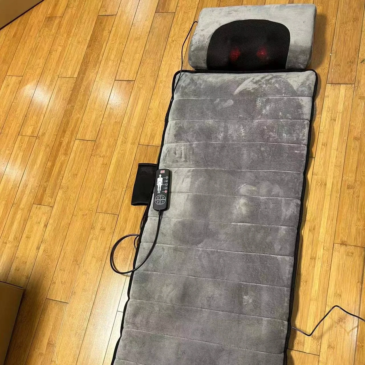 CE,FCC full body cheap electric massage mattress pad with roller shiatsu massage pillow neck shoulder and back massager