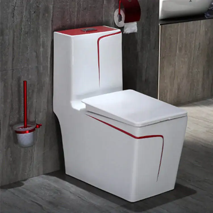 Luxury Design Bathroom Porcelain Sanitary Ware Inodoro WC S P Trap One Piece Ceramic Toilet Bowl
