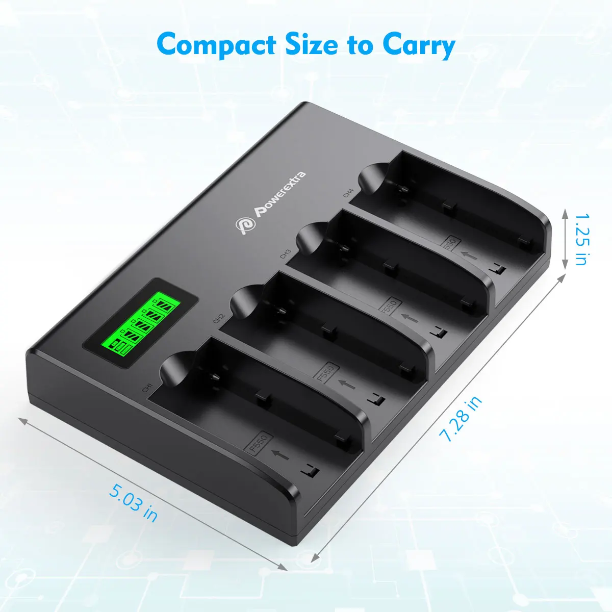 Universal 4 slot AC100-240V LCD Portable Digital Batteries Charger For So ny NP-F730 NP-F750 NP-F760 NP-F770