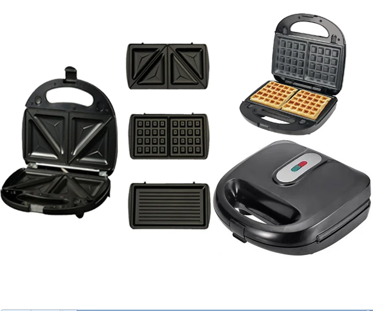 4 slice Toaster grill sandwich maker 3 in 1 non sticking breakfast sandwich makers waffle panini maker with factory price
