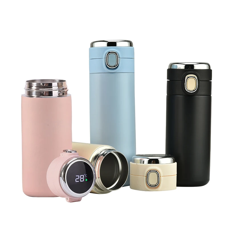 Custom Logo Smart Led Display Water Bottle Insulated Thermos Vacuum Flasks