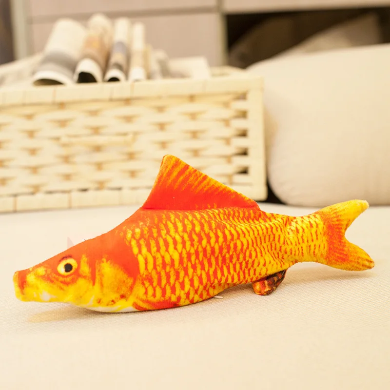 Electronic Cat Toy Interactive Electronic Movement Plush Rotating Automatic Fish Cat Toy