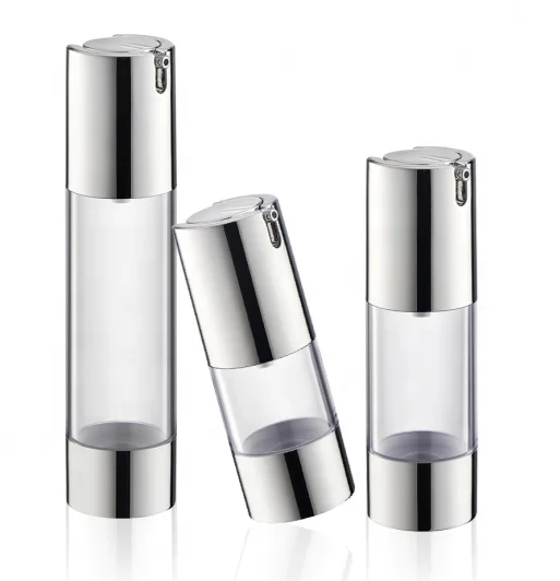 
silver airless bottle with spray top vacuum bottle of oil/serum/perfume/Fragrance 