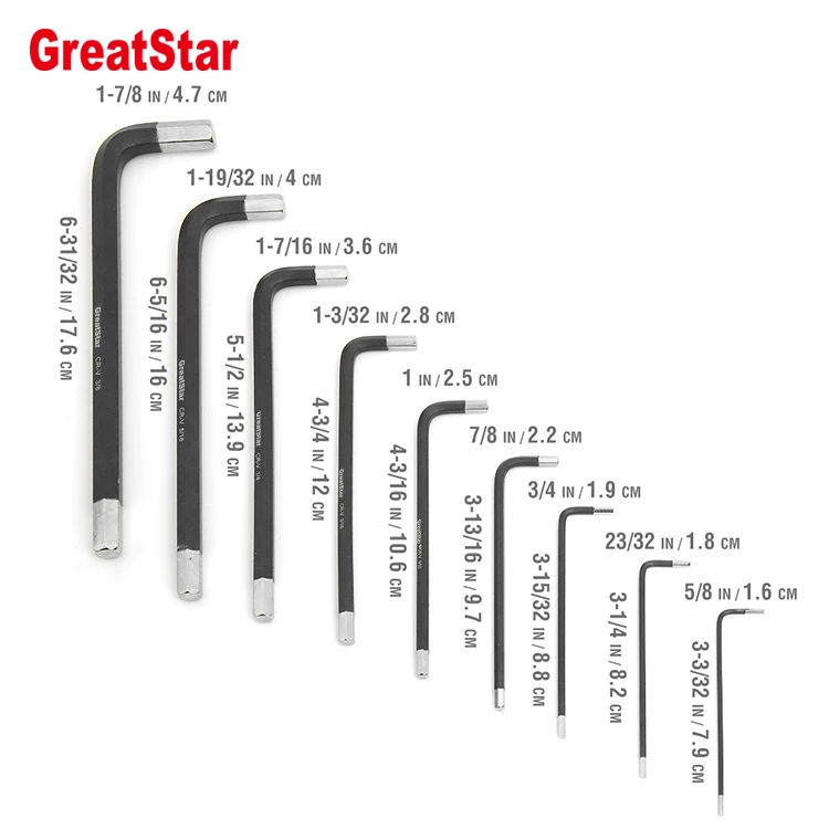 OEM or ODM High Quality 18PC Wrench Sets Long Arm Hex Key Set Hex Key