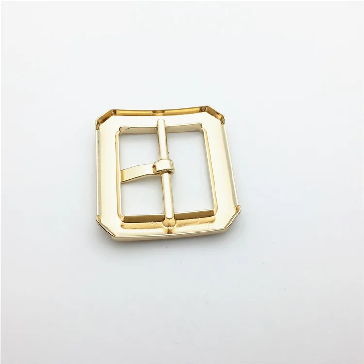 New designs manufacturing 35mm gold buckle center bar cheap custom made square belt buckles