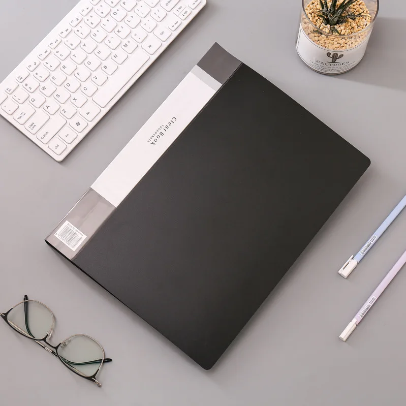 Factory A4 File PP Plastic Clear Book Document Storage Office Stationery Folder Display Book with Pockets