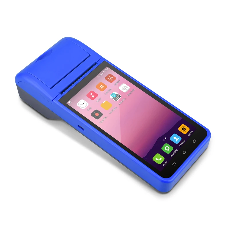 portable handheld PDA payment Android Terminal with 58mm thermal printer for restaurant food ordering