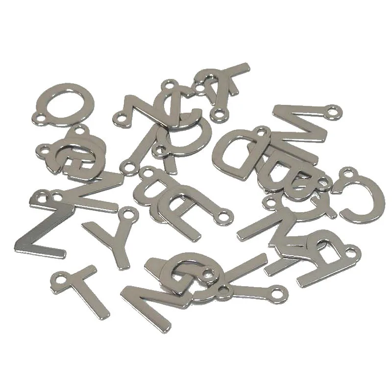 Boutique luggage clothing stainless steel 26 uppercase and lowercase letters pendant