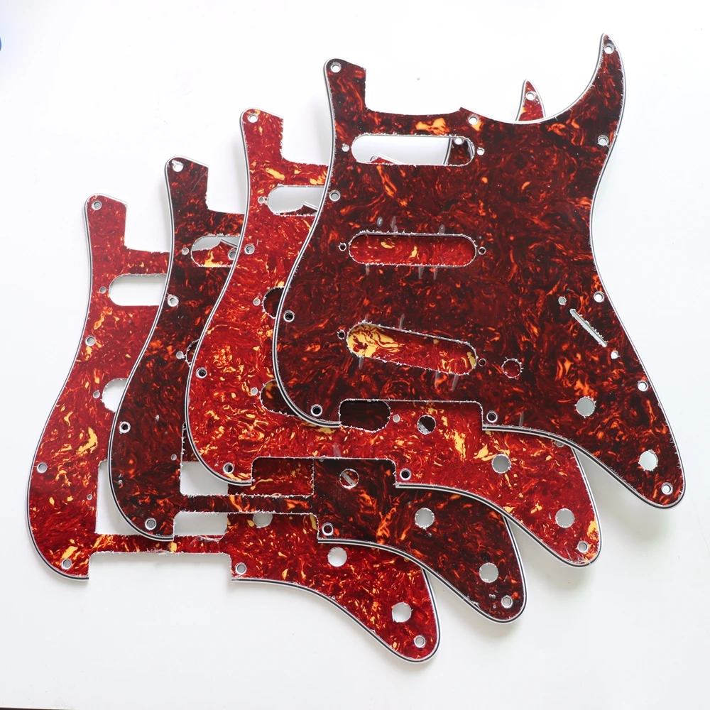 Donlis SSS celluloid top brown tortoise 62 ST Electric Guitar Pickguard for wholesale guitar parts