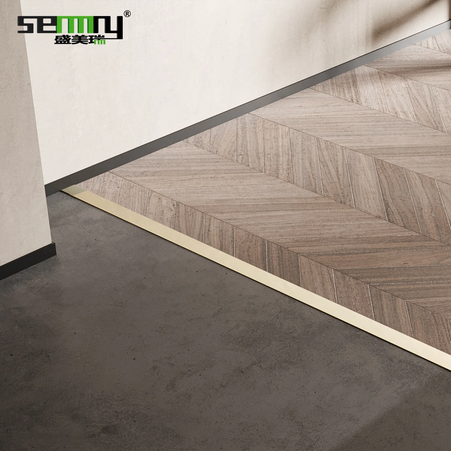 Stainless Steel flat Shape Tile Trim Bathroom Ceramic Tile Profile Tile trims for engineered renovation projects