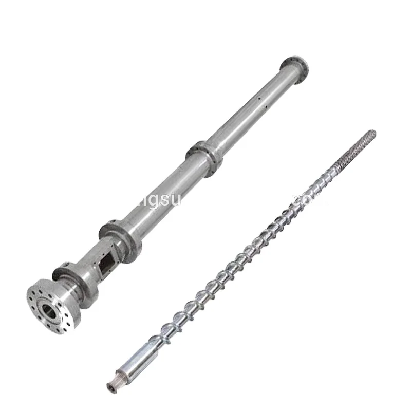 Granulation plastic extruding single screw and barrel plastic extruder single screw and barrel for pvc extrusion